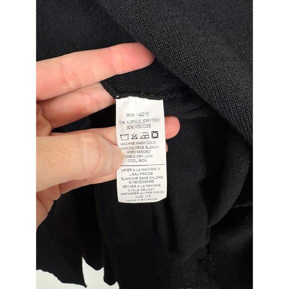 NWT Mersea Knit Gold Heart Patches Relaxed Oversized Step Hem Sweater One Size - Picture 6 of 7